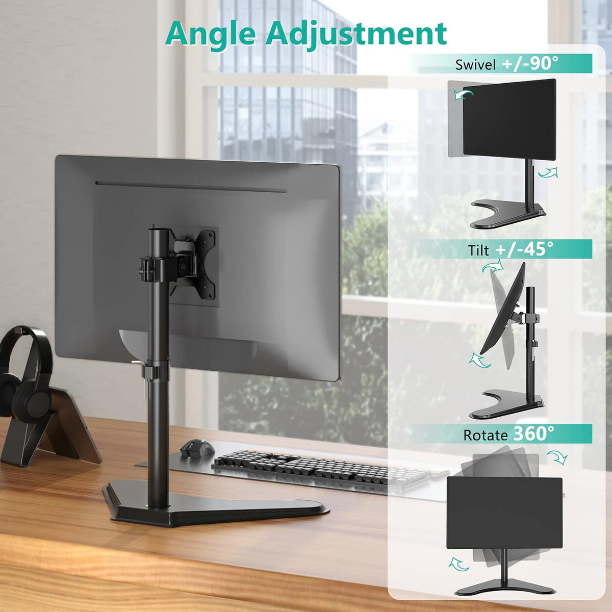 Freestanding Vesa Monitor Stand for 13-32 Inch Screens, up to 22 Lbs